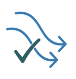 Wind direction icon, blue